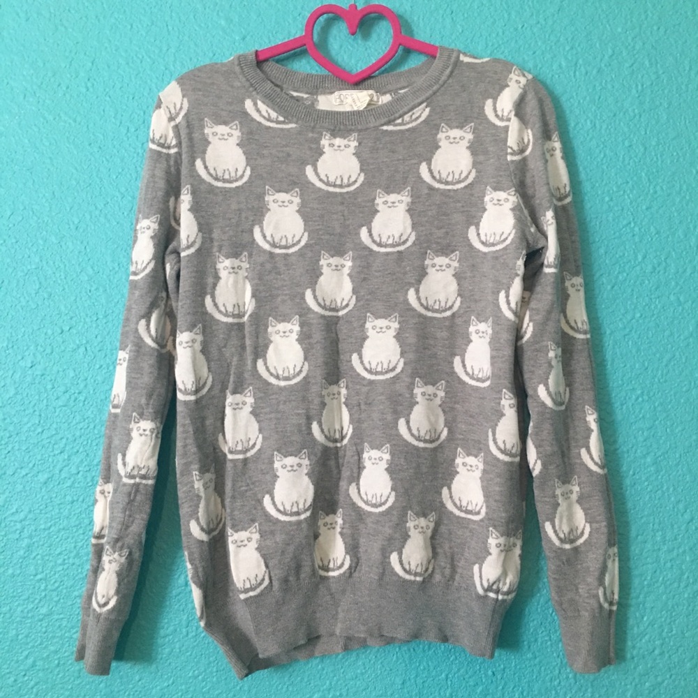 Forever 21 Fat Cat Pullover Sweater